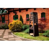 dobar Feuerstelle XXL, Gartenkamin, BxLxH: 57,5x38x148 cm, inkl. Grillrost