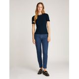 Tommy Hilfiger T-Shirt RWB SLIM TEE SS C-NK mit Kontrast-Details, Struktur