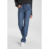 Arizona Gerade Jeans weite Beinform, Used-Look-Waschung, hohe Taille