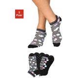 Bench. Sneakersocken (Packung, 5-Paar) gestreift und gepunktet