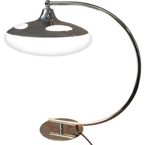 riess-ambiente Tischleuchte LUNA LOGO 45cm silber, ohne Leuchtmittel, Modern Design
