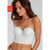 LASCANA Corsage mit edler Spitze und hübschem Glitzeraccessoire, sexy Dessous