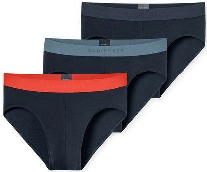 Schiesser Rioslip "95/5" (3er Pack) mit farbigem Webgummibund