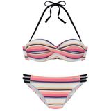 Venice Beach Bügel-Bandeau-Bikini mit strukturierter Ware