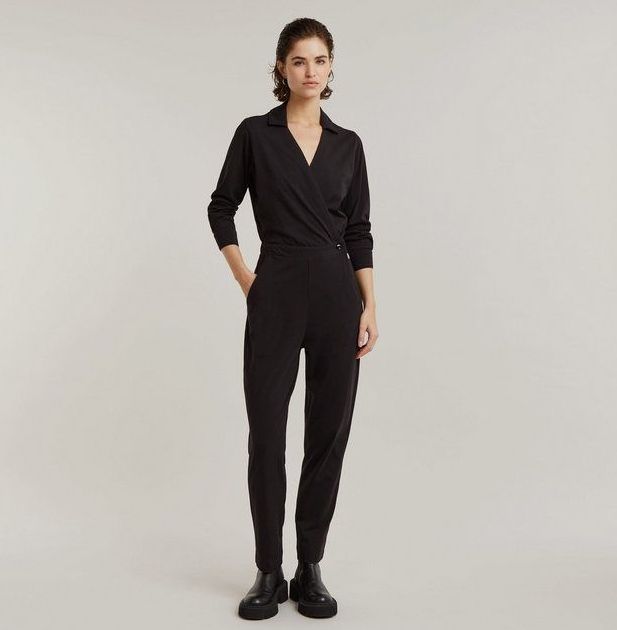 G-STAR Jumpsuit Shirt Jumpsuit elastische Taille mit Knopf