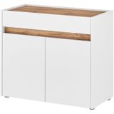 INOSIGN Kommode GIRON/ CiTY, Schrank in Wotan Eiche, Sideboard im modernen Design, in zwei Farben erhältlich, 2 Türen, 1 Schubkasten, 80 cm breit