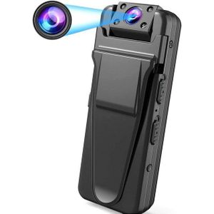 SpionProfi Überwachungskamera Full HD Mini Kamera BodyCam Tragbare Video Überwachungskamera (1-tlg., Mini versteckte Kamera Video Tragbare Bodycam Auto Haus Überwachung)