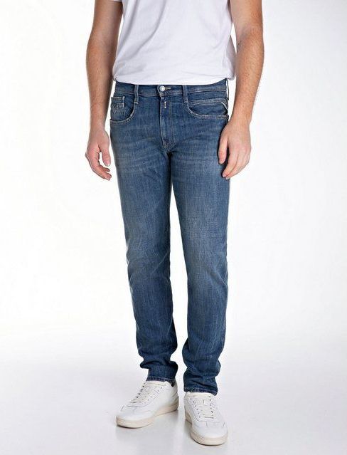 Replay Slim-fit-Jeans ANBASS mit Washed-Optik