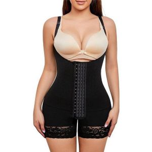 RWEUOQ Shaping-Body Shapewear Damen Bauchweg Stark Formend Hohe Kompression (Body Shaper für Frauen Butt Lifter Oberschenkel Slimmer, 1-tlg) Body Shaper Bodysuit mit 4-reihigem Hakenverschluss