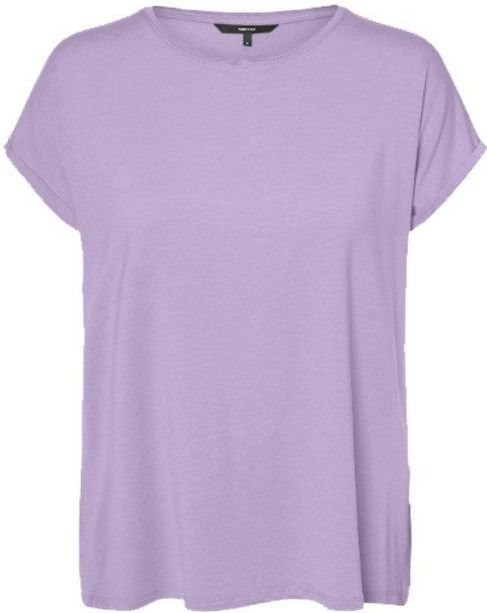 Vero Moda Rundhalsshirt VMAVA PLAIN SS TOP GAJRS NOOS