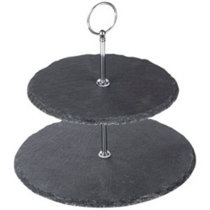 Haushalt International Etagere Etagere aus Schiefer, 2er Maße: ca. 20 x 25cm, (1-tlg)