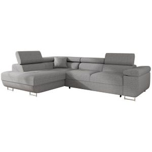 MIRJAN24 Ecksofa Torezio, mit Bettkasten und Schlaffunktion, Einstellbare Kopfstützen, 274x203x70-90 cm