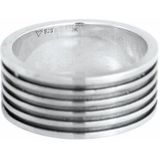 Kuzzoi Silberring Herren Bandring Massiv Rillen 925 Silber