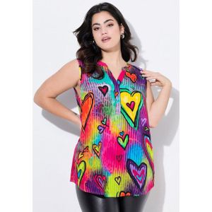 Angel of Style Spitzenbluse Bluse ärmellos Herzmuster