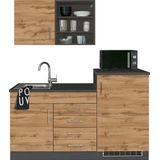 KOCHSTATION Pantryküche KS-Mali, Breite 160 cm, mit E-Geräten