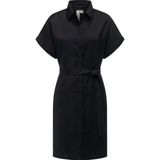 Ragwear Blusenkleid Manilla Kurzarm Midikleid mit Taillengürtel