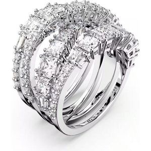 Swarovski Verlobungsring Hyperbola Ring Verschiedene Schliffe, Weiß, Rhodiniert 558656