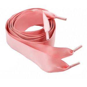 maDDma Schnürsenkel 1 Paar Schnürsenkel Satin 110cmx19mm Bekleidungskordel Kordel, 110 x 1.9 cmaltrosa