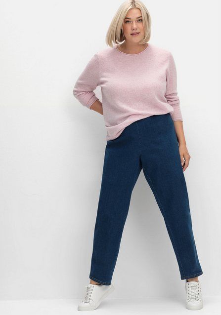 Sheego Stretch-Jeans Große Größen in Karottenform, mit Stretchbund