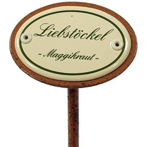 Linoows Gartenstecker Kräuterschild Liebstöckel, Garten Kräuterstecker (Packung) cm