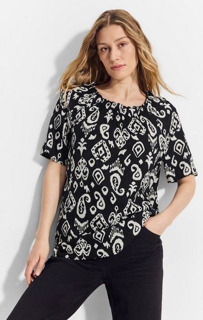 CECIL Carmenbluse mit Ornament Muster