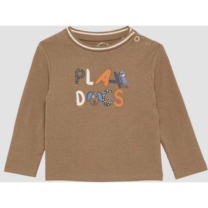 s.Oliver Langarmshirt Longsleeve mit Frontprint und Kontrastdetails