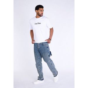 Denim Distriqt Workerjeans Lässige Double Knee Baggy Worker Jeans