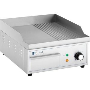 Royal Catering Elektrogrill Elektro Grillplatte Grillplatte Elektro Grill 360 x 380 mm Ribber +, 2000 W