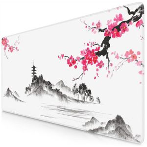 Titanwolf Gaming Mauspad XXL Speed Mousepad 900 x 400 x 3 mm, Schreibtischauflage, abwaschbar, rutschfeste Rückseite, Geschwindigkeit & Präzision, Ink Sakura
