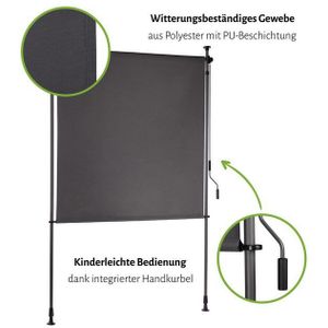 empasa Klemmmarkise Seiten-Klemmmarkise / Außenrollo Privacy Screen