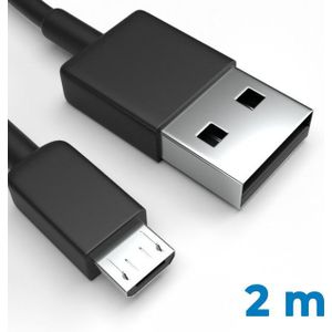 Justcom Samsung Galaxy A7 2018 Duos USB-Kabel, Micro-USB, USB-A (200 cm), Schnellladekabel, Datenkabel, Handy, Tablet