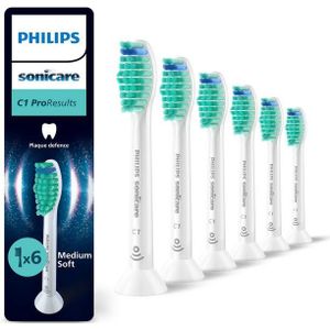 Philips Sonicare Aufsteckbürsten C1 ProResults HX6016/87, aufsteckbar, mit Schalltechnologie, Standardgröße