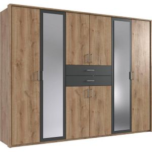 Wimex Kleiderschrank Diver Drehtürenschrank mit Spiegel, Schubladen, 225 oder 270cm breit Bestseller Schlafzimmerschrank wahlweise 3 Innenausstattungen