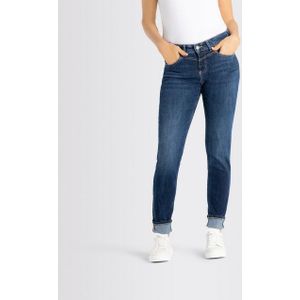 MAC Slim-fit-Jeans MAC Slim Fit mit Saumumschlag in Dark Blue Net Was (1-tlg) Naht