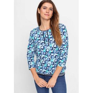 Olsen Rundhalsshirt (1-tlg) mit Bindeband am Ausschnitt