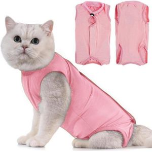 LuxusKollektion Schutzkragen Katzenbody Recovery Anzug Kastration Entwöhnung für Katze S Rose