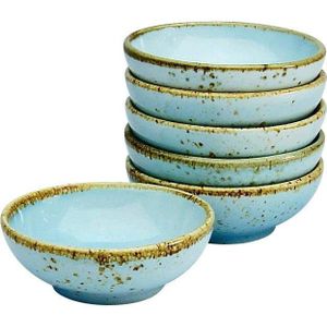 CreaTable Tapas-Schale NATURE COLLECTION, Steinzeug, (Set, 6-tlg), Snackschale, Dipschale, Servierschale, Ø 8 cm