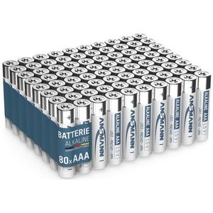 ANSMANN AG Batterien AAA 80 Stück - Alkaline Micro Batterie für Lichterkette uvm. Batterie