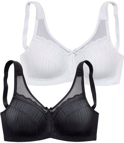 petite fleur Entlastungs-BH (Packung, 2 Stück) ohne Bügel mit leicht wattierten Trägern, Basic Dessous
