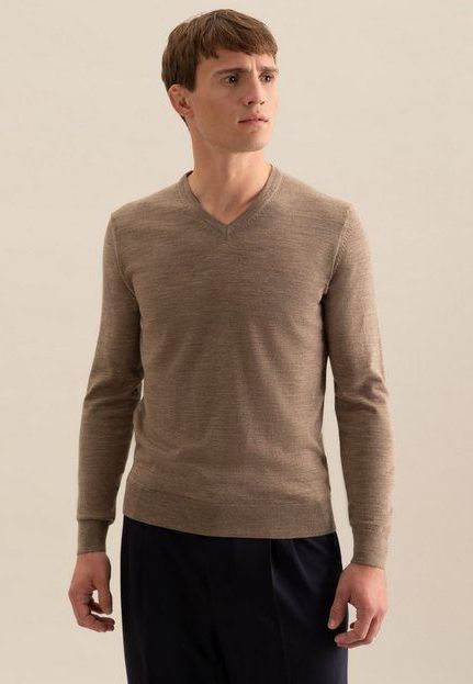 seidensticker Pullunder Schwarze Rose V-Neck Uni