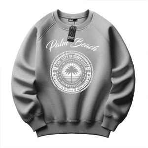 RMK Rundhalspullover Damen Pulli Pullover Hoodie Oversize Loose Fit Basic Rundhals-Ausschnitt