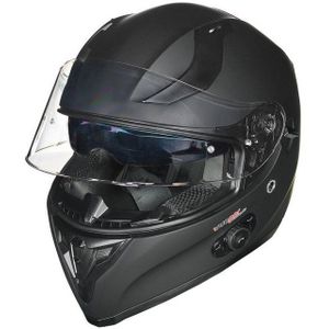 rueger-helmets Motorradhelm RT-826 COM Bluetooth Motorradhelm Integralhelm Pinlock Quad Fullface Sturzhelm HelmRT-826COM Matt Schwarz M