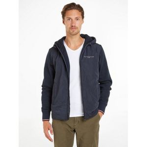 Tommy Hilfiger Kapuzensweatshirt MIX MEDIA HOODED ZIP THRU mit kleinem Logodruck