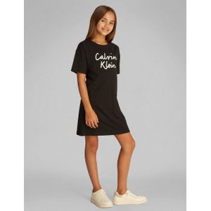 Calvin Klein Jeans Jerseykleid SCRIPT LOGO T-SHIRT DRESS mit großem Logo