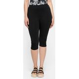 Sheego Leggings Große Größen mit Raffung und Deko-Knöpfen am Saum