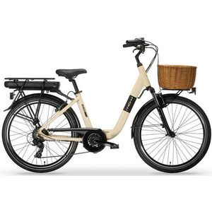 MBM E-Bike, 6 Gang Shimano, Kettenschaltung, Heckmotor, 360 Wh, Elektro-Citybike RHEA 24 Zoll