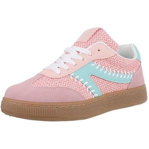 Ital-Design Damen Low-Top Freizeit Sneaker (88930156) Flach Sneakers Low in Rosa