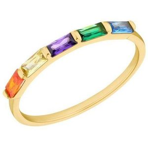 s.Oliver Fingerring Regenbogen, 2035504/-05/-06/-07, mit Zirkonia (synth)