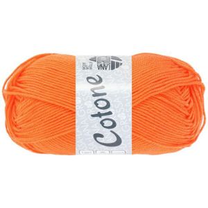 LANA GROSSA Cotone Neon 0219 neonorange Häkelwolle, 125 m