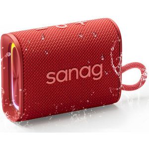 SANAG Bluetooth Lautsprecher, SpeakerTragbarer mit RGB Licht Bluetooth-Lautsprecher Stereo (HiFi Lautsprecher, Eingebautes HD-Mik Lautsprecher Boxen, Audiotreiber mit Bass und Höhen-Membran, 360° Sound, IPX7 Wasserdicht und Staubresistent Subwoofer, für Zuhause, Draußen, Garten)